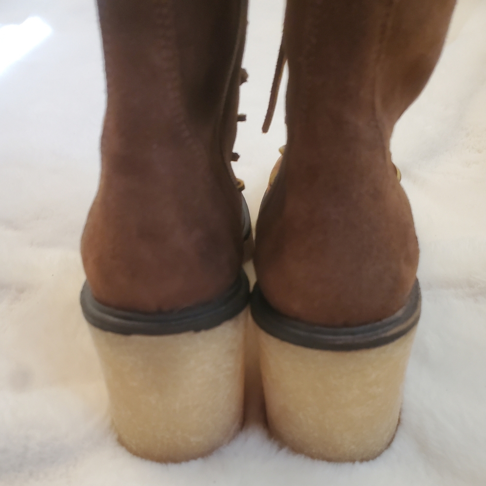 New Free People Dylan Lace-Up Suede Boots Size 38 - Picture 8 of 12